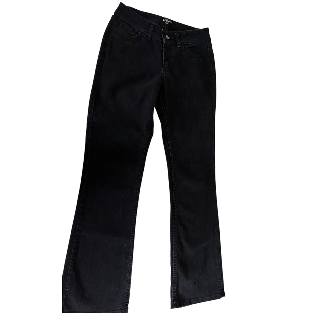Riders by Lee Womens 8M Black Bootcut Jeans Mid Rise Stretch 31 Inseam‎